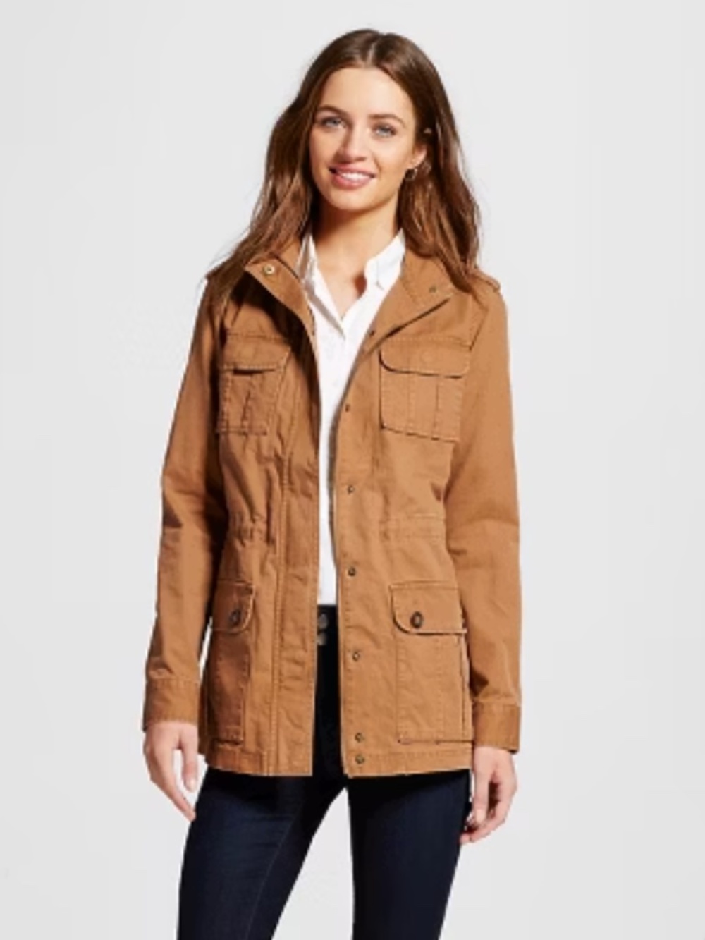 Merona Khaki Tan Utility Women's Target Light Workwear Hiking Safari Jacket S/M